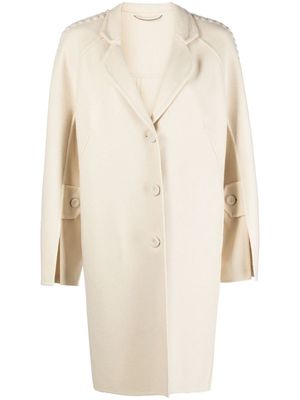 Ermanno Scervino belted mohair-blend trench coat - Neutrals