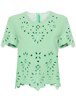 Ermanno Scervino broderie-anglaise blouse - Green