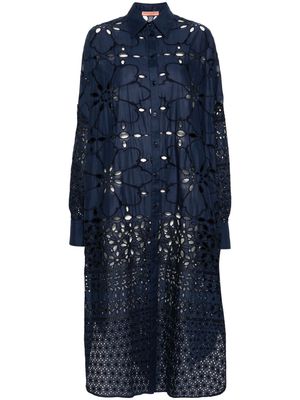 Ermanno Scervino broderie-anglaise cotton dress - Blue