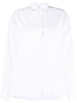 Ermanno Scervino broderie-anglaise cotton shirt - White