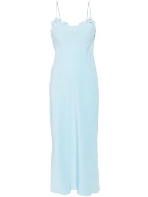 Ermanno Scervino broderie anglaise-details midi dress - Blue