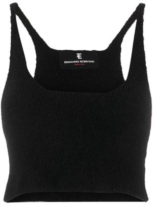 Ermanno Scervino brushed-effect knitted top - Black