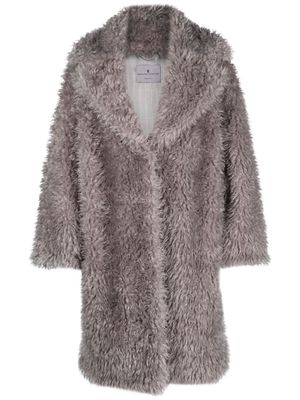 Ermanno Scervino bushed-effect faux-fur coat - Grey
