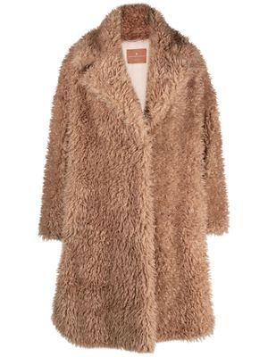 Ermanno Scervino bushed-effect faux-fur coat - Neutrals