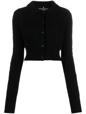 Ermanno Scervino cashmere long-sleeve polo sweater - Black