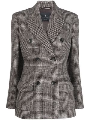 Ermanno Scervino checked double-breasted blazer - Brown