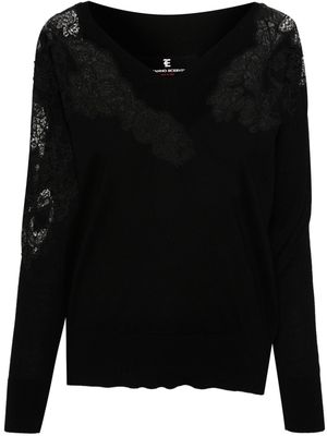 Ermanno Scervino corded-lace jumper - Black