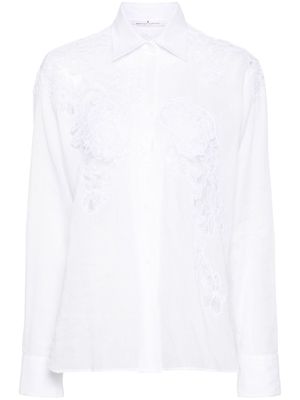 Ermanno Scervino corded-lace panelled shirt - White