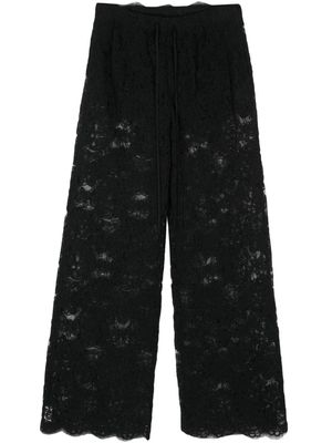 Ermanno Scervino corded-lace wide-leg trousers - Black