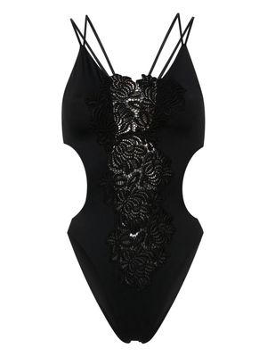 Ermanno Scervino crochet-detail swimsuit - Black