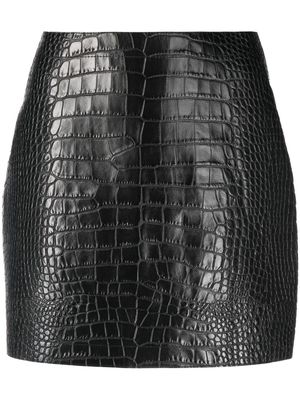 Ermanno Scervino crocodile-effect mini skirt - Black