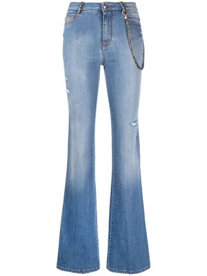 Ermanno Scervino crystal-embellished flared jeans - Blue