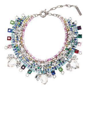 Ermanno Scervino crystal-embellished silver-plated necklace - Multicolour