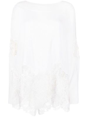 Ermanno Scervino cut out-detail knitted top - White