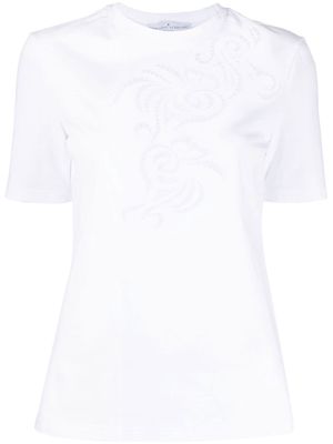 Ermanno Scervino cut out-detail short-sleeved T-shirt - White