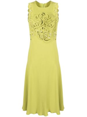 Ermanno Scervino cut-out detail sleeveless dress - Green