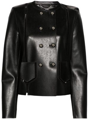 Ermanno Scervino cut-out detailing leather jacket - Black