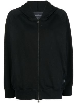 Ermanno Scervino cut-out tiger zip-up hoodie - Black