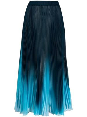 Ermanno Scervino dip dye pleated skirt - Blue