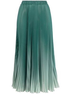 Ermanno Scervino dip dye pleated skirt - Green