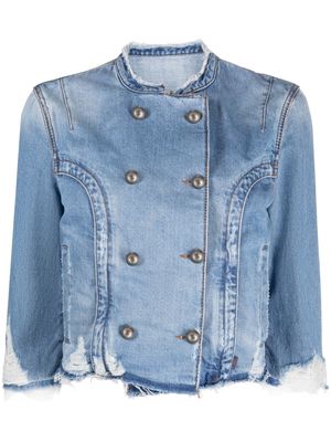 Ermanno Scervino distressed denim jacket - Blue