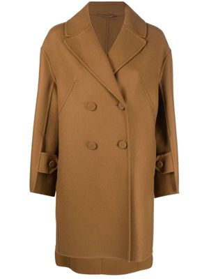 Ermanno Scervino double-breasted virgin wool coat - Brown
