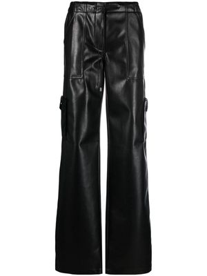 Ermanno Scervino drawstring waist faux-leather trousers - Black