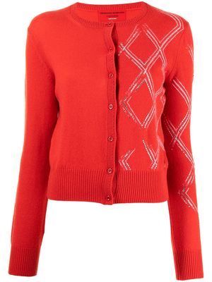 Ermanno Scervino embellished cashmere-blend cardigan - Red