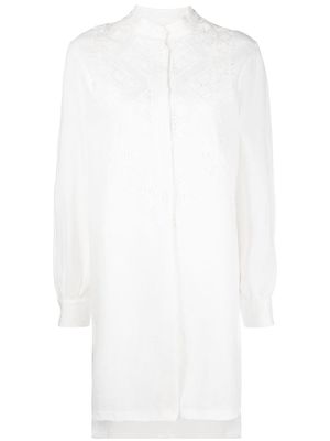 Ermanno Scervino embroidered button-down shirt - White