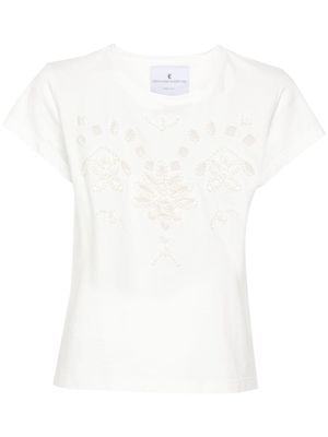 Ermanno Scervino embroidered cotton T-shirt - White