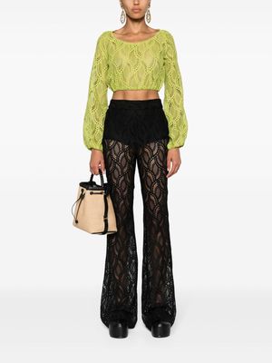 Ermanno Scervino embroidered crop top - Green