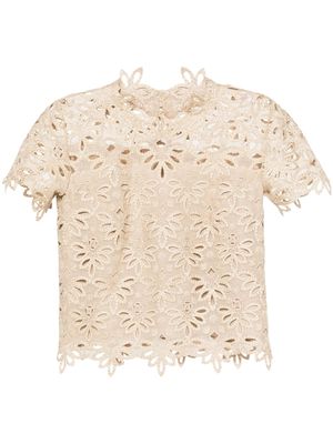 Ermanno Scervino embroidered cut-out blouse - Neutrals
