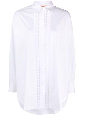 Ermanno Scervino embroidered-insert cotton shirt - White