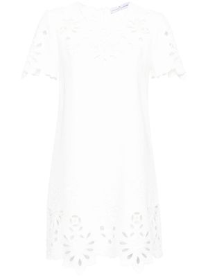 Ermanno Scervino embroidered shift minidress - White