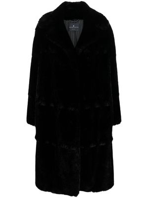 Ermanno Scervino faux-fur single-breasted coat - Black
