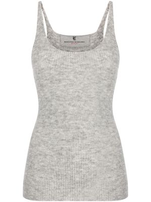 Ermanno Scervino fine-ribbed knitted top - Grey