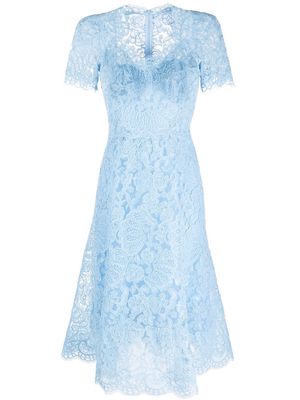 Ermanno Scervino flared lace dress - Blue
