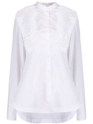 Ermanno Scervino floral embroidered panels shirt - White