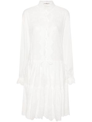 Ermanno Scervino floral-embroidery mini dress - White