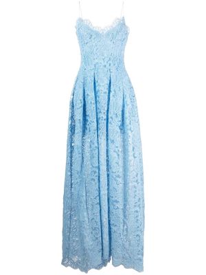 Ermanno Scervino floral-lace gown - Blue