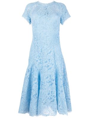 Ermanno Scervino floral-lace midi dress - Blue