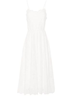 Ermanno Scervino floral-lace midi dress - Neutrals