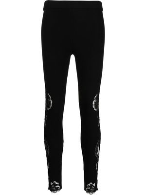 Ermanno Scervino floral-lace stretch lycra leggings - Black