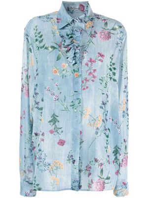 Ermanno Scervino floral-print shirt - Blue
