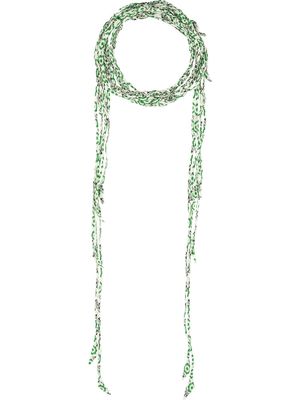Ermanno Scervino floral-print silk necklace - Green