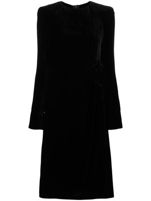 Ermanno Scervino gathered velvet dress - Black