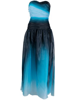 Ermanno Scervino gradient-effect strapless dress - Blue