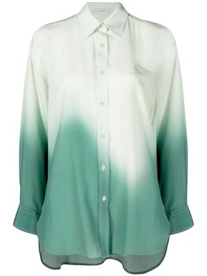 Ermanno Scervino gradient-print silk shirt - Green