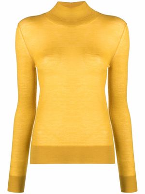 Ermanno Scervino high neck knitted jumper - 50743 OIL YELLOW/GIALLO