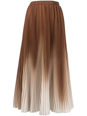 Ermanno Scervino high-waisted plissé skirt - Brown